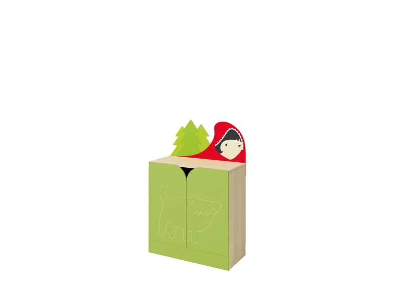 Armoire à chapeau rouge
