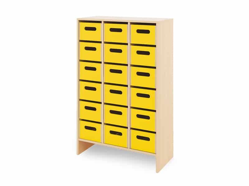 Rangement pour bacs en bois et plastique XL