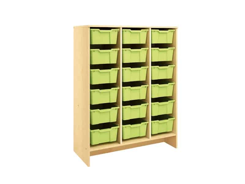 Rangement pour bacs en bois et plastique XL